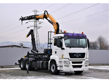 Crane truck MAN TGS 28.400 Abrollkipper + COPMA 180.2 /6x4: picture 1