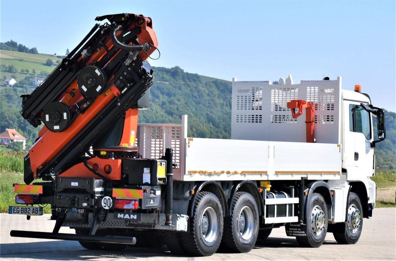 Dropside/ Flatbed truck, Crane truck MAN TGS 35.440: picture 6