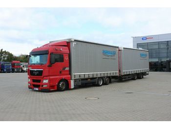 Curtainsider truck MAN TGX 24.440, 6x2, EURO 5 EEV + Schmitz ZCS 2007: picture 1
