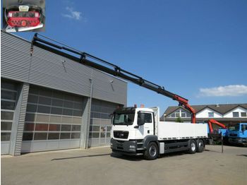 Dropside/ Flatbed truck MAN TG-S 26.360 6x2-2 LL Pritsche Heckkran 5xhydr, K: picture 1
