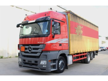 Curtainsider truck MERCEDES-BENZ Actros 2544 6x2 Euro5 LBW AHK: picture 1