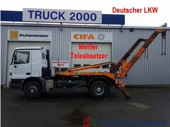 Skip loader truck Mercedes-Benz 1831 Actros Tele Meiller Deutscher LKW AHK: picture 1