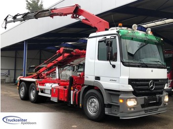Cable system truck, Crane truck Mercedes-Benz Actros 2544 Euro 5, Old tacho!, HMF 2220 K4, 6x2 Reduction axle, Truckcenter Apeldoorn: picture 1