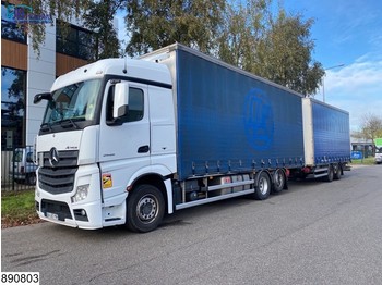 Curtainsider truck Mercedes-Benz Actros 2545 6x2, EURO 6, Through-loading system, Combi: picture 1