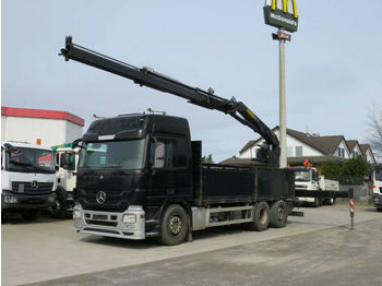 Dropside/ Flatbed truck, Crane truck Mercedes-Benz Actros 2546 L 6x2  Pritsche Heckkran Lift/Lenk: picture 1