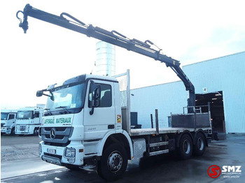 Dropside/ Flatbed truck, Crane truck Mercedes-Benz Actros 2641 Hiab 122 BS3 remote: picture 4
