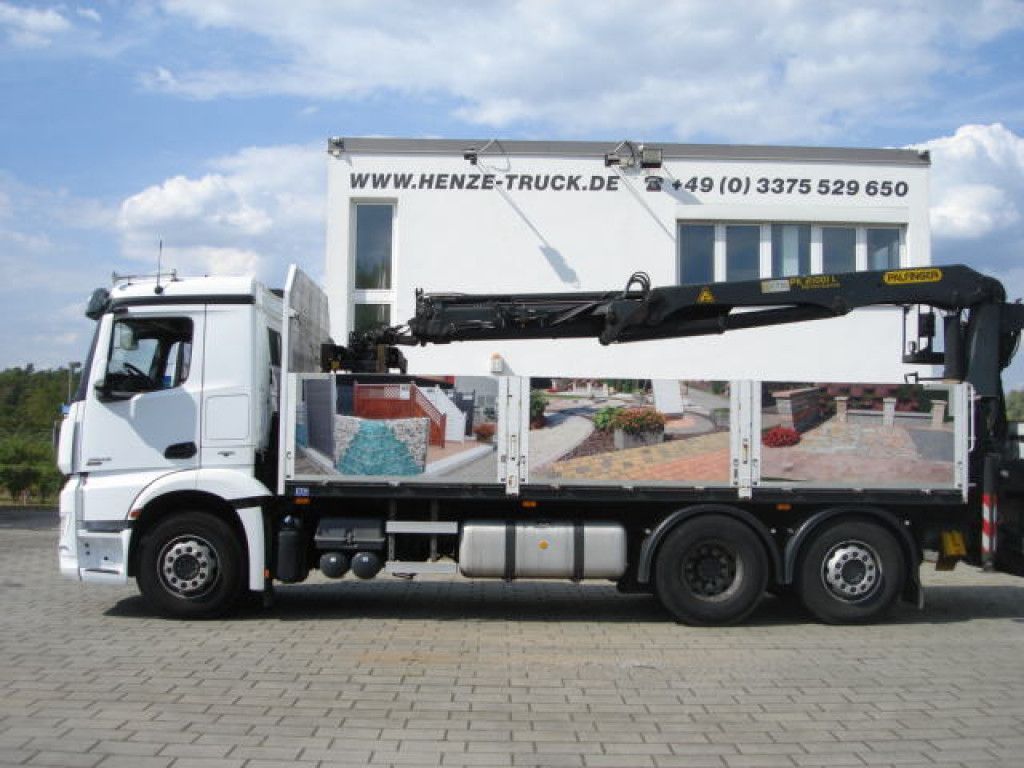 Dropside/ Flatbed truck, Crane truck Mercedes-Benz Antos 2543 L/6x2 Pritsche Heckkran: picture 5
