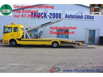 Autotransporter truck Mercedes-Benz Atego 1222 Hartmann Doppelstock 2 PKW 67.267 km: picture 1