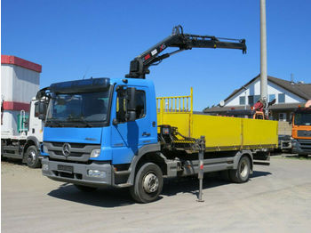 Dropside/ Flatbed truck, Crane truck Mercedes-Benz Atego 1318 L 4x2 Pritsche Kran Hiab XS 077: picture 1