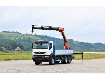 Crane truck, Dropside/ Flatbed truck Renault KERAX 370 *PK 16502 + FUNK / 6x4 * TOP: picture 2