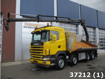 Tipper Scania R 164 V8 8x4 Palfinger 20 ton/meter Kran: picture 1