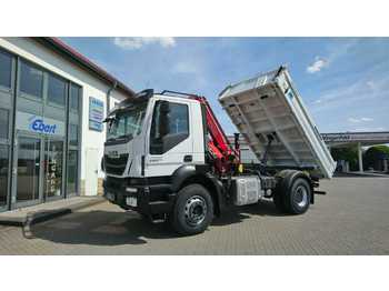 Tipper Iveco AD190T33 4x2 Kipper + Kran Fassi F120 + Funk