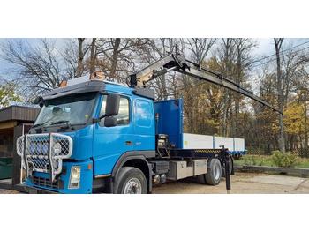 Dropside/ Flatbed truck, Crane truck Volvo FM9 300, 6x2: picture 1