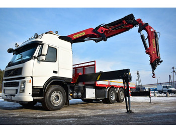 Crane truck, Dropside/ Flatbed truck Volvo FM 12 6x2 PALFINGER PK 44002 + FLY JIB CRAN KRAN: picture 1