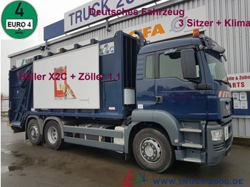 Garbage truck for transportation of garbage MAN TGS 26.320 Haller X2 + Zöller 1.1 Deutscher LKW: picture 1