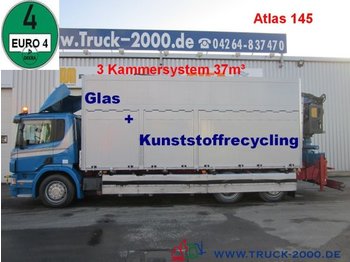 Garbage truck Scania P380 Glas/Wertstoff Recycling Kran 3Kammern 37mÂ³: picture 1