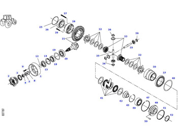 Fendt 828 S4 Vario - most przedni - oś 755/137 mechanizm różnicowy dyfer dyferencjał - Differential gear: picture 1