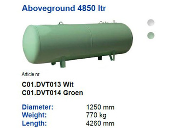 De Visser Propaan/Butaan LPG tank 4850 L (2,425 tons) Ø 1250 including tank fittings ID 11.7 - Storage tank: picture 1