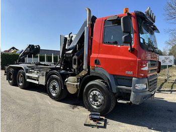 Hook lift truck, Crane truck DAF CF 85.410 8x4 HOOKLIFT + CRANE HIAB 244 EP-3 HIDUO - Radio - Rotator - RETARDER - EURO 4 - BIG AXLES HUB REDUCTION: picture 2