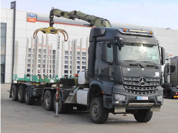 Timber truck Mercedes-Benz Arocs 3351, 6x6, LOGLIFT ET450: picture 2