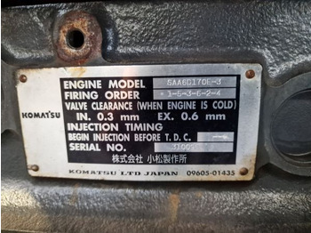 Engine for Construction machinery Komatsu SAA6D170E-3 Engine (Plant) PC1250-7 Excavator: picture 2