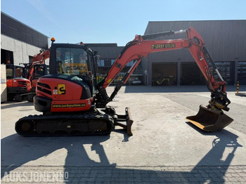 Excavator 2018 Kubota U55-4 BELTEGRAVER ENGCON TILTROTATOR 2 SKUFFER SERVICEHISTORIKK SENTRALSMØRING: picture 4