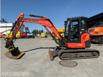 Excavator 2018 Kubota U55-4 BELTEGRAVER ENGCON TILTROTATOR 2 SKUFFER SERVICEHISTORIKK SENTRALSMØRING: picture 3