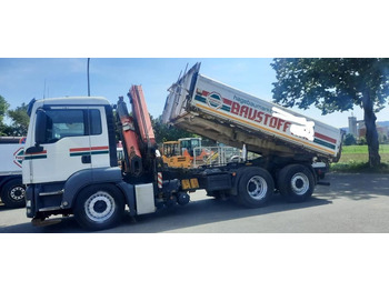 Dropside/ Flatbed truck, Crane truck MAN TGS 26.400 Kipper Mit Kran/Funk: picture 3