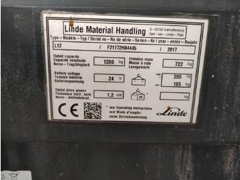 Stacker Linde L12: picture 5 Stacker Linde L12: picture 5