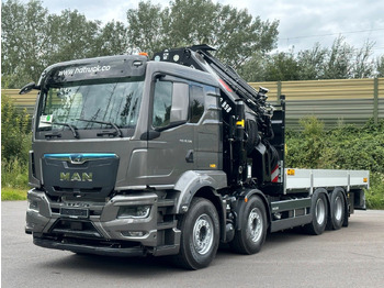 Dropside/ Flatbed truck, Crane truck MAN TGS 35.520 8x4 BL HIAB X-HiPro858E-8 & Jib150x-6: picture 3