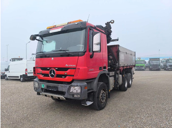 Tipper, Crane truck Mercedes-Benz ACTROS 3355 V8 6X6 HIAB 211 EP-5 HIPRO: picture 3