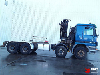Dropside/ Flatbed truck, Crane truck Mercedes-Benz Actros 3235 hiab 166d-3: picture 4