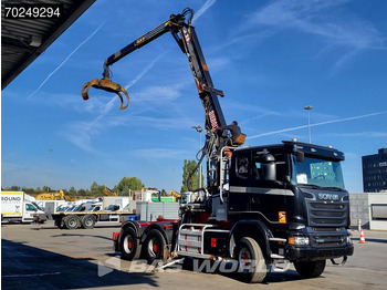 Timber truck, Crane truck Scania R580 6X4 Holz Kran Diebolt D28 Full-Steell Extentable Trailer: picture 3