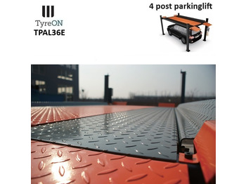 Garage equipment TPAL36E 4 post parking lift- 3.6T - Height 222 cm - 480 cm runways - Electric release - For indoor and outdoor use - 230V - Park 2 vehicles on top of each: picture 4