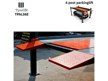 Garage equipment TPAL36E 4 post parking lift- 3.6T - Height 222 cm - 480 cm runways - Electric release - For indoor and outdoor use - 230V - Park 2 vehicles on top of each: picture 3