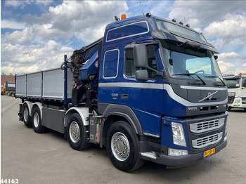 Tipper, Crane truck Volvo FM 500 Euro 6 HMF 50 Tonmeter laadkraan + Fly-Jib: picture 5