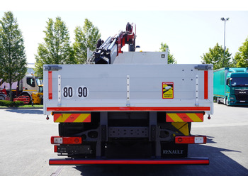 Dropside/ Flatbed truck, Crane truck RENAULT C320 P 4x2 / FASSI crane 6.2 T / range 10 m / Flatbed 15 EPAL / 50 tho. km!: picture 4