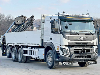 Crane truck, Dropside/ Flatbed truck Volvo FMX 460  HIAB X - HIPRO 302 EP - 5 + FUNK/ 8x4: picture 4