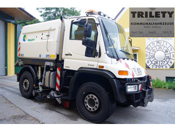 Road sweeper UNIMOG Unimog U400 + TRILETY Kehrmaschine/TÜV/EUR4/Leistungshydraulik: picture 2