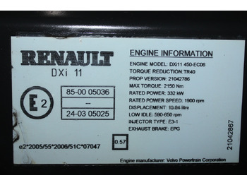 Engine for Truck MOTOR RENAULT DXI11 450CP EURO 5 21042786: picture 5
