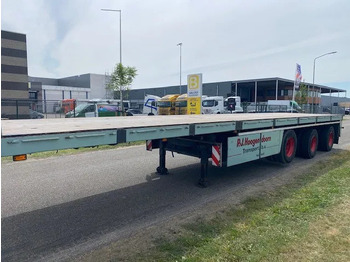 Dropside/ Flatbed semi-trailer Floor robuuste vlakke oplegger ,uitschuifbaar, ,stuurassen, 20 mtr met stalen bodem/frame. kranenprofiel.: picture 3