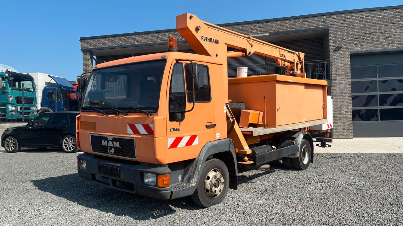 MAN 8.113 Steiger Hubarbeitsbühne Ruthmann MAN 8.113 Steiger Hubarbeitsbühne Ruthmann - Truck mounted aerial platform, Commercial vehicle: picture 2 MAN 8.113 Steiger Hubarbeitsbühne Ruthmann MAN 8.113 Steiger Hubarbeitsbühne Ruthmann - Truck mounted aerial platform, Commercial vehicle: picture 2