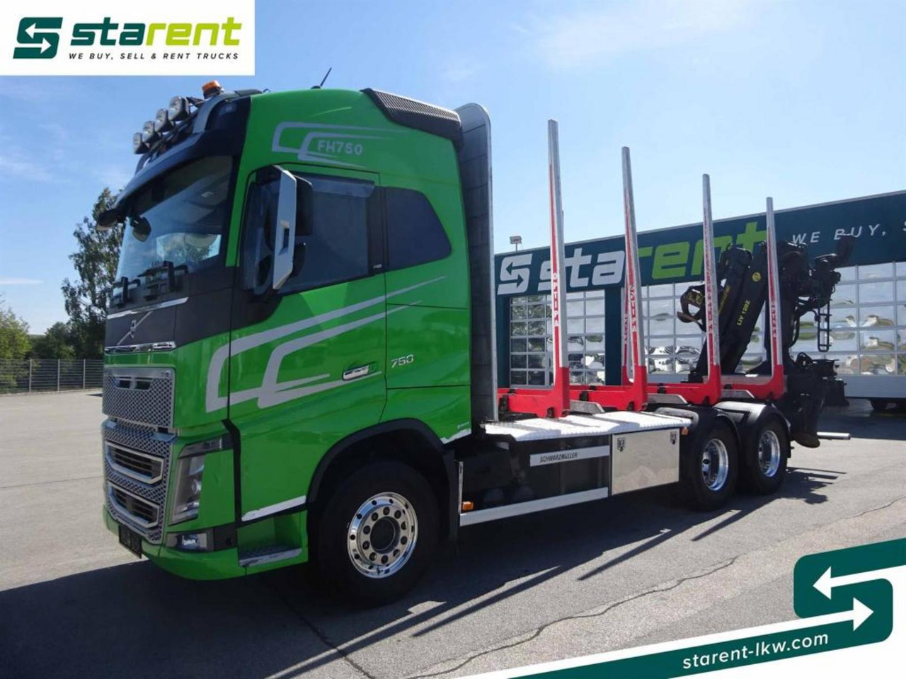 Volvo FH16 750 6x4 Holzaufbau mit Kran (Tajfun LIV120Z) - Timber truck: picture 1 Volvo FH16 750 6x4 Holzaufbau mit Kran (Tajfun LIV120Z) - Timber truck: picture 1