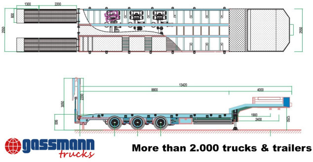 CYL 3, mit Lift-/Lenkachse, faltbare Rampen - Low loader semi-trailer: picture 5 CYL 3, mit Lift-/Lenkachse, faltbare Rampen - Low loader semi-trailer: picture 5