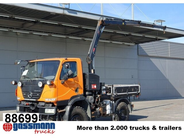Unimog U 20 4x4, Zapfwelle, Kran Hiab 022D-3 HiDuo, - Commercial vehicle: picture 1 Unimog U 20 4x4, Zapfwelle, Kran Hiab 022D-3 HiDuo, - Commercial vehicle: picture 1