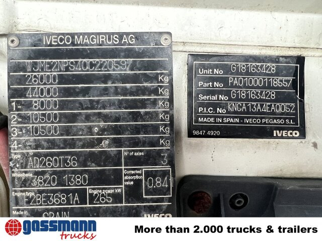Iveco Trakker AD260T36 6x4 - Cab chassis truck: picture 2 Iveco Trakker AD260T36 6x4 - Cab chassis truck: picture 2