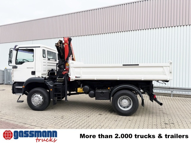 Tipper, Crane truck MAN TGM 18.240 4x4 BB mit Kran Palfinger PK9501: picture 14