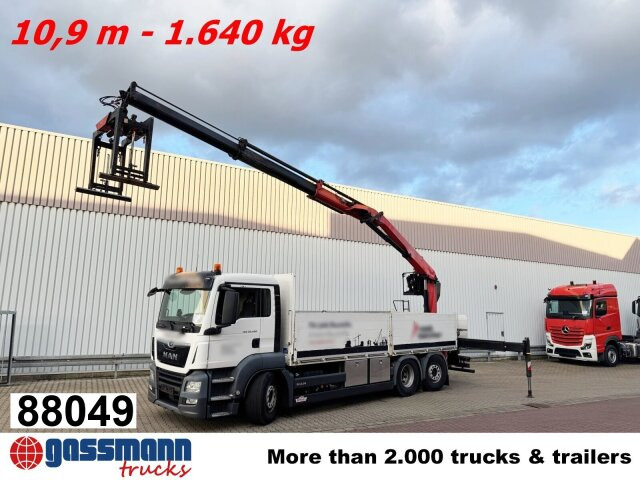 MAN TGS 26.420 6x2-4 LL, Navi, Lenk-/Liftachse, - Dropside/ Flatbed truck, Crane truck: picture 1 MAN TGS 26.420 6x2-4 LL, Navi, Lenk-/Liftachse, - Dropside/ Flatbed truck, Crane truck: picture 1