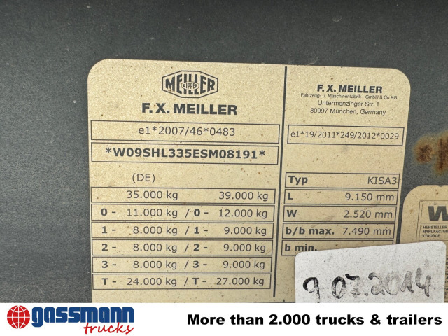 Meiller MHPS 12/27, Stahlmulde ca. 26m³, Liftachse - Tipper semi-trailer: picture 2 Meiller MHPS 12/27, Stahlmulde ca. 26m³, Liftachse - Tipper semi-trailer: picture 2