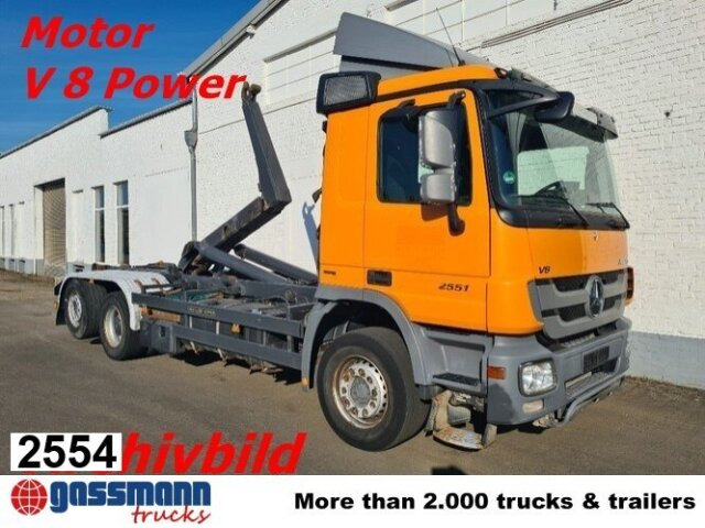 Mercedes-Benz Actros 2551L/6x2,Meiller, Lenk-Liftachse V 8 - Hook lift truck: picture 1 Mercedes-Benz Actros 2551L/6x2,Meiller, Lenk-Liftachse V 8 - Hook lift truck: picture 1